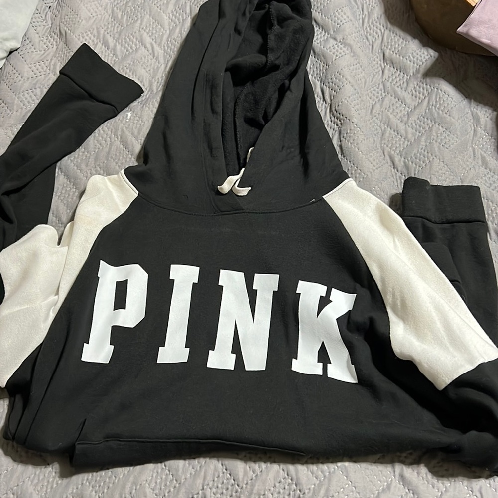 Black and white PINK hoodie